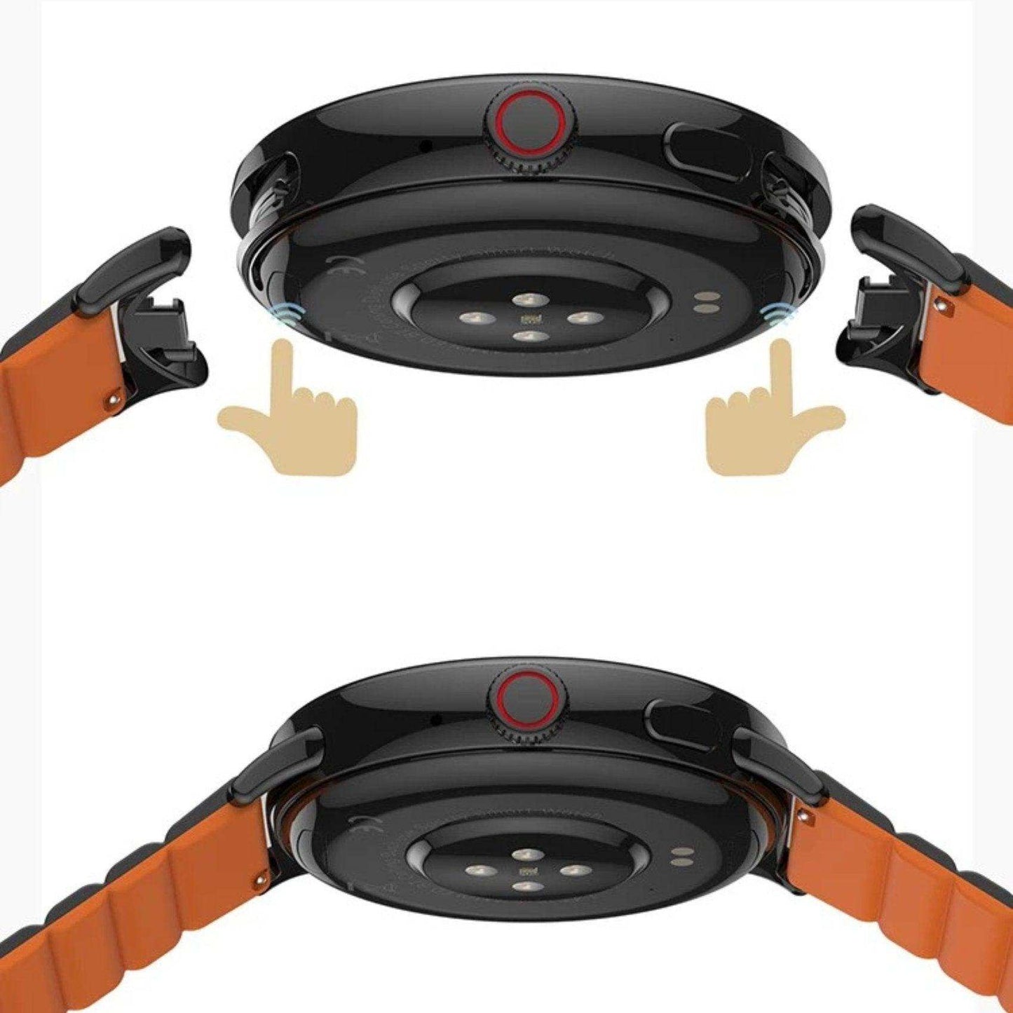 TUTT LA9 AMOLED Women Pocket Smart Watch 1.43 inch With Quick-detach Straps Sport Fitness 2 in 1 Smartwatch Black - www.Shopthatapp.com