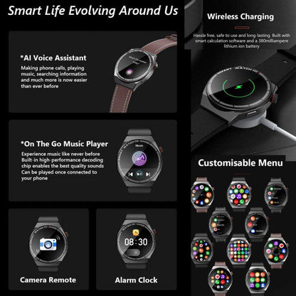 TUTT Classic Smartwatch For Men | Titanium Alloy | NFC Function Health & Fitness Tracker IP68 Waterproof Bands (2)  LX3 - www.Shopthatapp.com