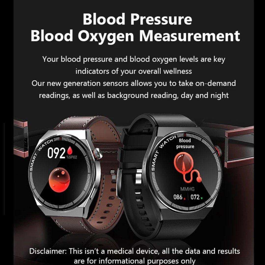 TUTT Classic Smartwatch For Men | Titanium Alloy | NFC Function Health & Fitness Tracker IP68 Waterproof Bands (2)  LX3 - www.Shopthatapp.com