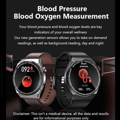 TUTT Classic Smartwatch For Men | Titanium Alloy | NFC Function Health & Fitness Tracker IP68 Waterproof Bands (2)  LX3 - www.Shopthatapp.com