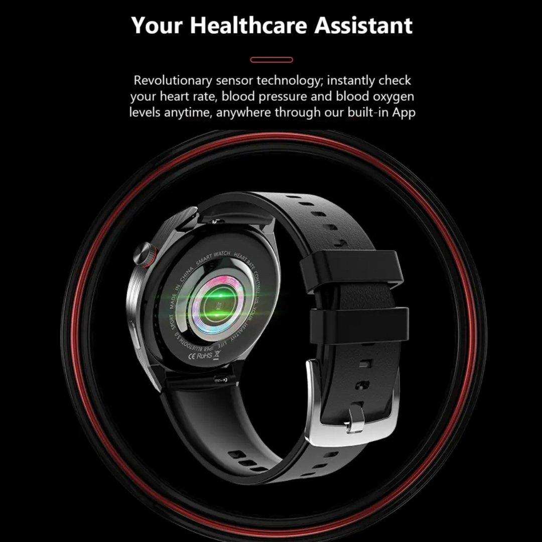 TUTT Classic Smartwatch For Men | Titanium Alloy | NFC Function Health & Fitness Tracker IP68 Waterproof Bands (2)  LX3 - www.Shopthatapp.com