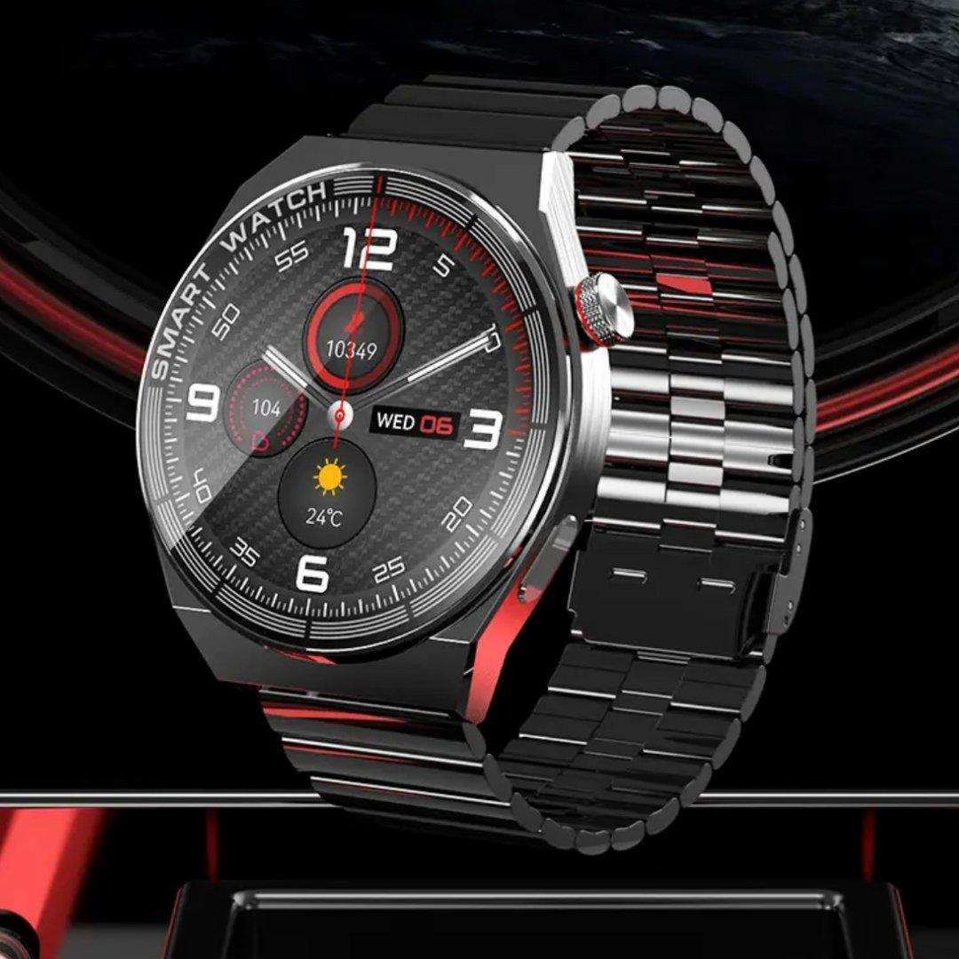 TUTT Classic Smartwatch For Men | Titanium Alloy | NFC Function Health & Fitness Tracker IP68 Waterproof Bands (2)  LX3 - www.Shopthatapp.com