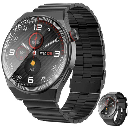 TUTT Classic Smartwatch For Men | Titanium Alloy | NFC Function Health & Fitness Tracker IP68 Waterproof Bands (2)  LX3 - www.Shopthatapp.com