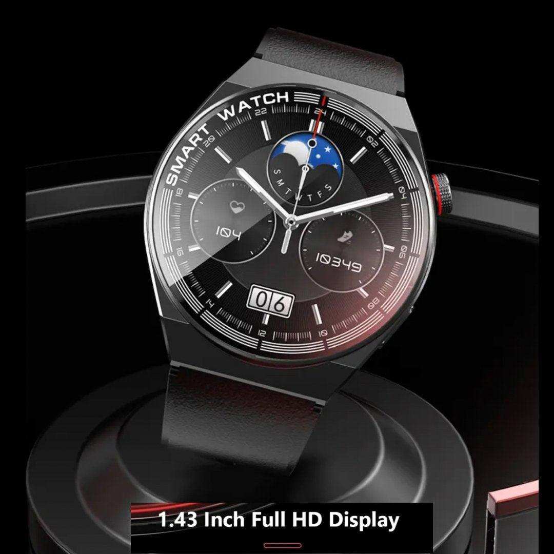 TUTT Classic Smartwatch For Men | Titanium Alloy | NFC Function Health & Fitness Tracker IP68 Waterproof Bands (2)  LX3 - www.Shopthatapp.com