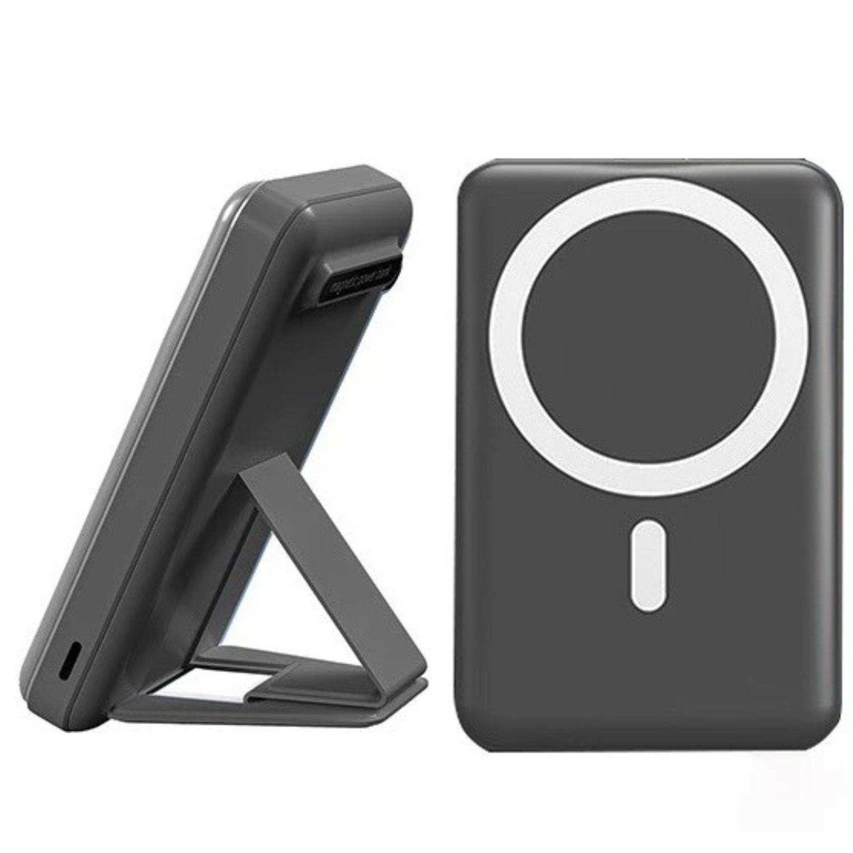 TUTT Magnetic Wireless Portable Power Bank for iPhone 10000mAh Mag-Safe Battery Pack PD 22.5W Fast Charging, Foldable Wireless USB-C LED Display iPhone 15/14/13/12/Pro/Mini/Pro Max - www.Shopthatapp.com