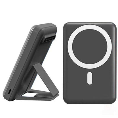 TUTT Magnetic Wireless Portable Power Bank for iPhone 10000mAh Mag-Safe Battery Pack PD 22.5W Fast Charging, Foldable Wireless USB-C LED Display iPhone 15/14/13/12/Pro/Mini/Pro Max - www.Shopthatapp.com