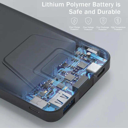 TUTT Magnetic Wireless Portable Power Bank for iPhone 10000mAh Mag-Safe Battery Pack PD 22.5W Fast Charging, Foldable Wireless USB-C LED Display iPhone 15/14/13/12/Pro/Mini/Pro Max - www.Shopthatapp.com