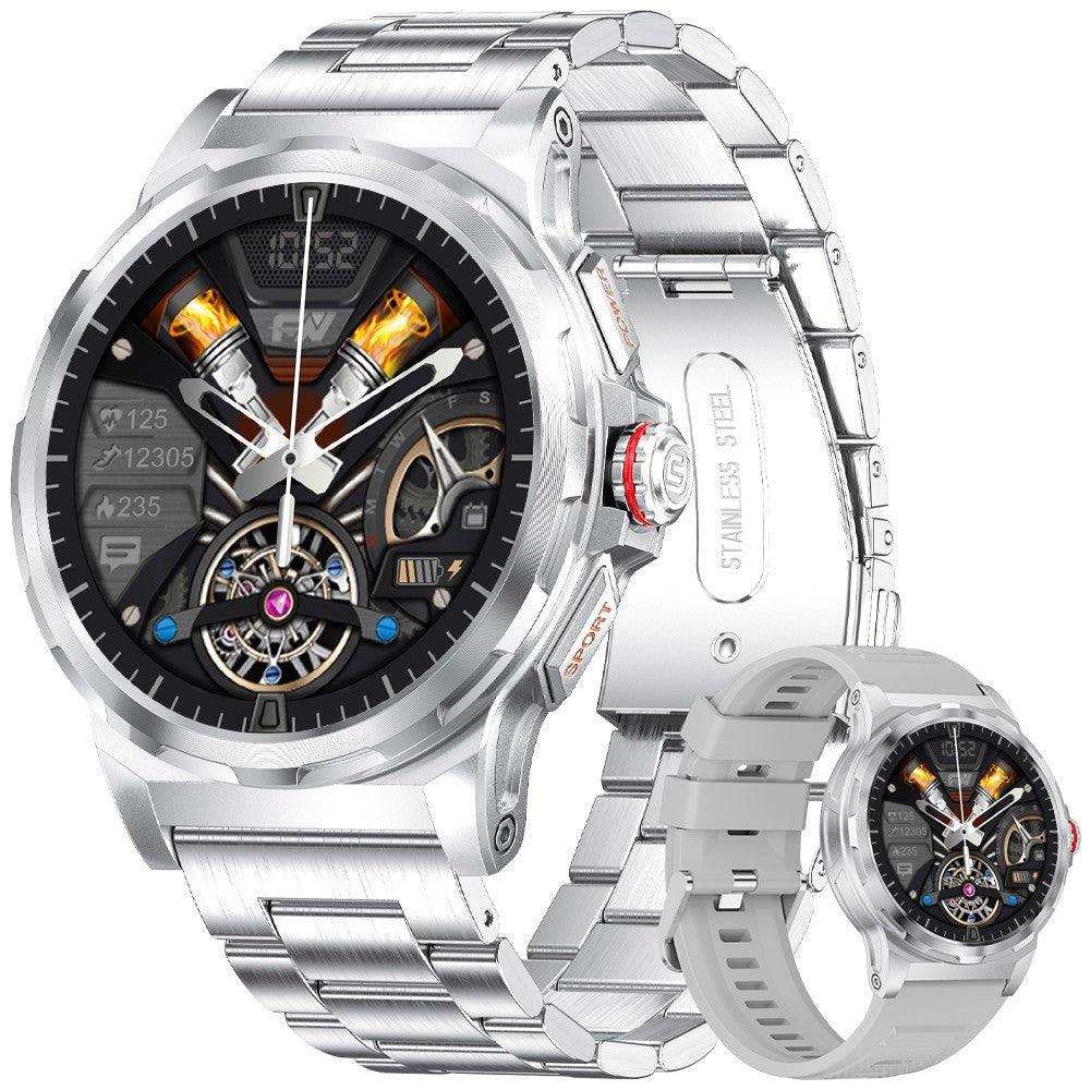 TUTT Smart Watch for Men AMOLED HD Screen Metal Case | 1.43'' Military Rugged  IP68 Waterproof | Health and Fitness SL6 LIGE | Rubber & Metal - www.Shopthatapp.com