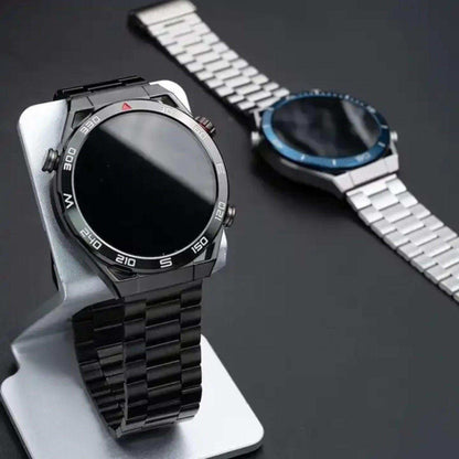 TUTT N1 Men Ultra SmartWatch with IP68 Waterproof NFC | Compass Outdoor WEAR PRO Control Health Fitness Smart Watch Two Straps Black Matt Metal and Rubber - www.Shopthatapp.com