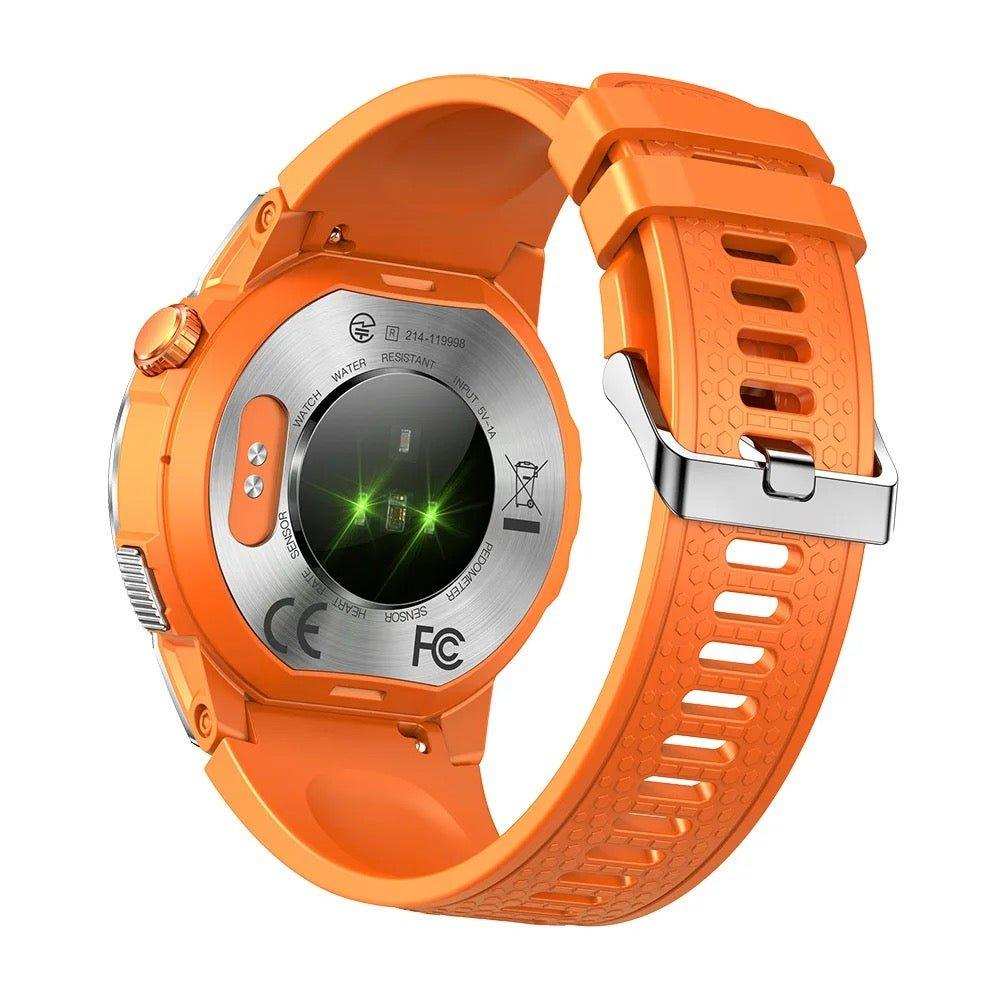 TUTT  Rugged Smartwatch for Men Women | Compass GPS Exercise | AMOLED Metal Dial | 2 Military Straps | Always-On Display Long Battery Life | NX18 Pro - www.Shopthatapp.com