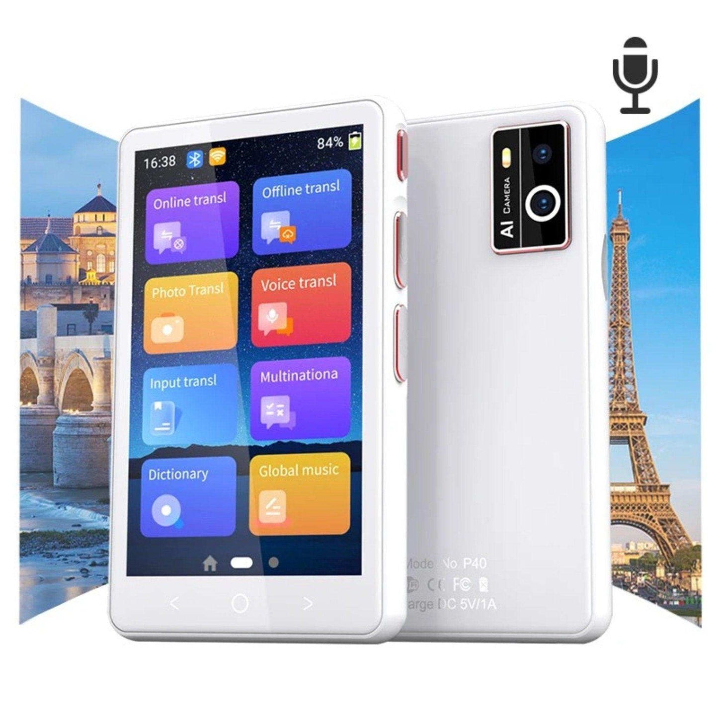TUTT P41 AI Language Voice Image Translator Device | Two Way Interpreter | 135 Languages Online 14 Offline| 4" HD | WiFi Hotspot