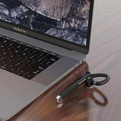 TUTT Professional Wireless Single Stereo Headset with Microphone | Handsfree Noise Cancelling Single Headset with Microphone for Trucker Business Travel Driving