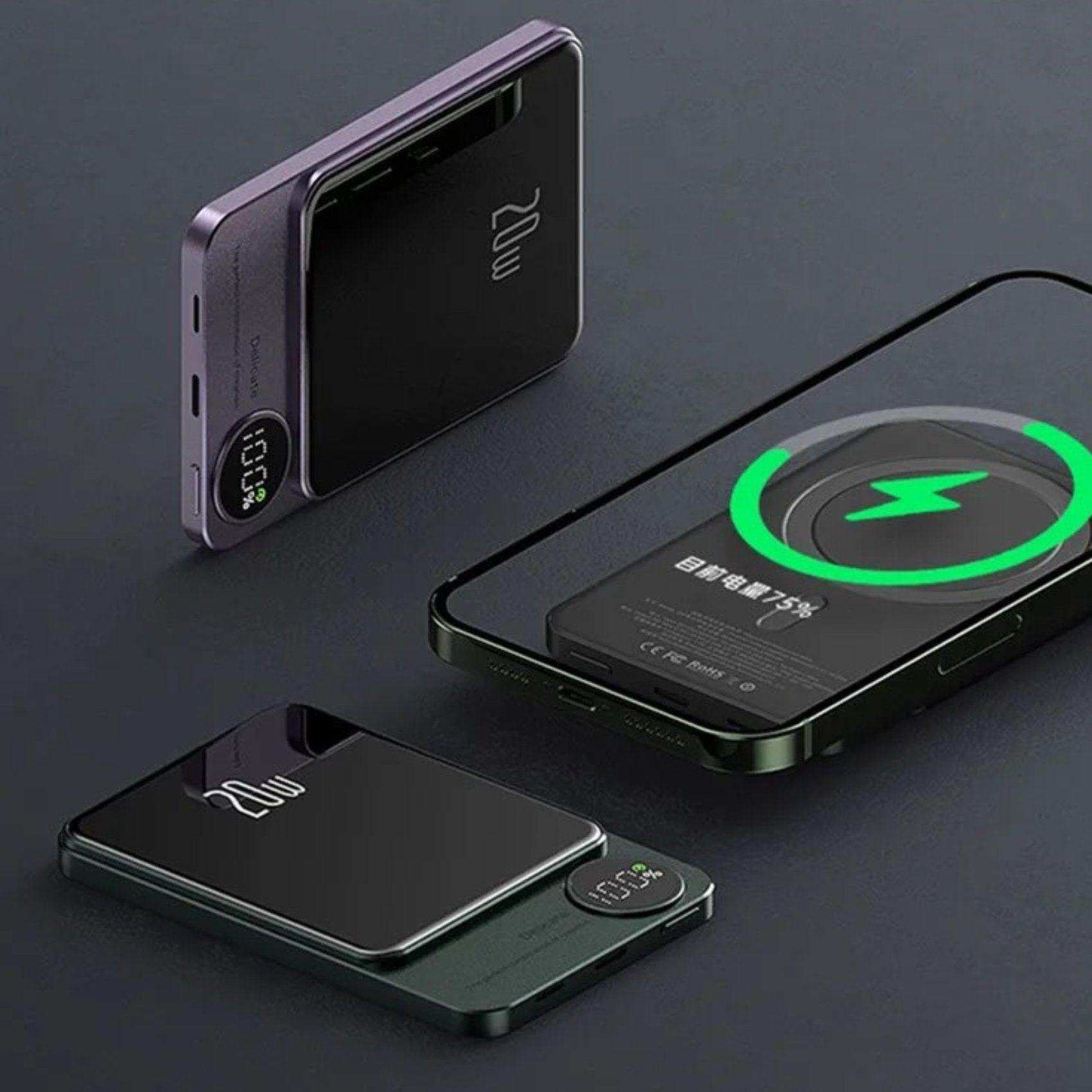 TUTT S11 10,000mAh MagSafe Wireless Power Bank – USB-C PD 20W, LED Display, iPhone Compatibl - www.Shopthatapp.com