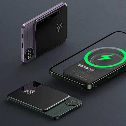 TUTT S11 10,000mAh MagSafe Wireless Power Bank – USB-C PD 20W, LED Display, iPhone Compatibl - www.Shopthatapp.com