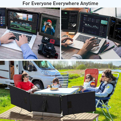 TUTT S2 FHD 14” Dual Portable Laptop Monitor Extender 1080P IPS Built-in Stand and Speakers | Plug and Play | H5 HD Video Conversion Cable | Technical Support Line | for 13"-17"