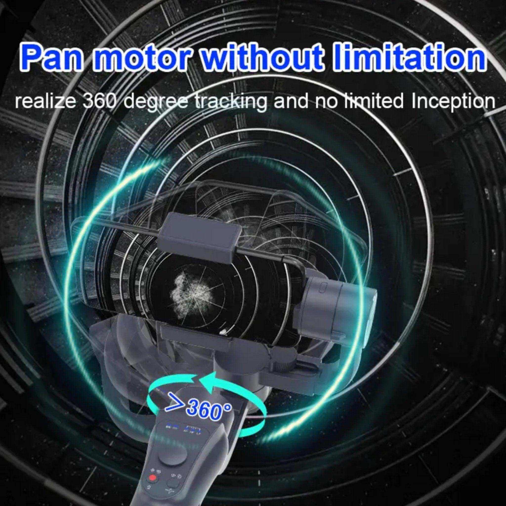 TUTT S5B Pro + AI Face Tracking Module 3 Axis Gimbal Stabilizer 360° rotation handheld selfies for Smartphone Anti Shake Inception Mode Power Bank - www.Shopthatapp.com