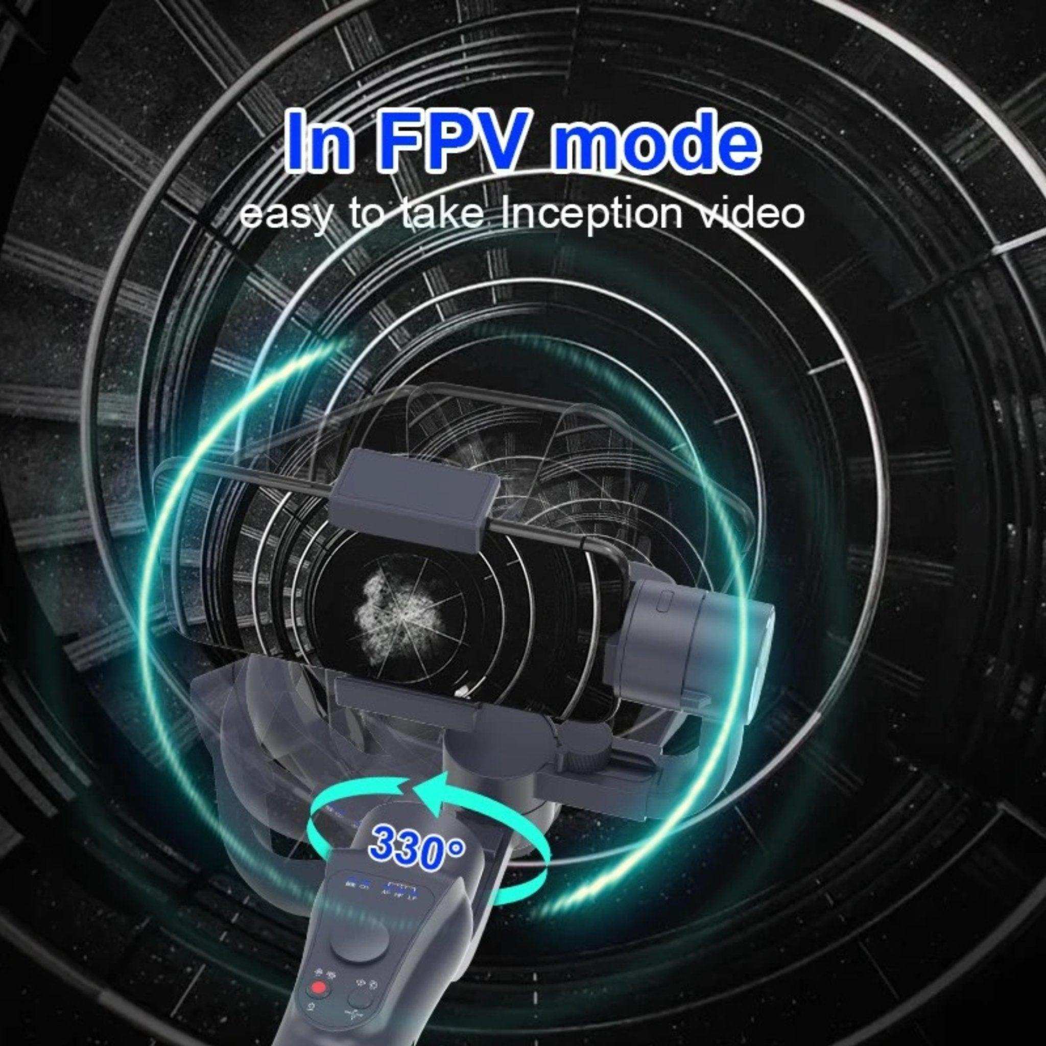 TUTT S5B Pro + AI Face Tracking Module 3 Axis Gimbal Stabilizer 360° rotation handheld selfies for Smartphone Anti Shake Inception Mode Power Bank - www.Shopthatapp.com