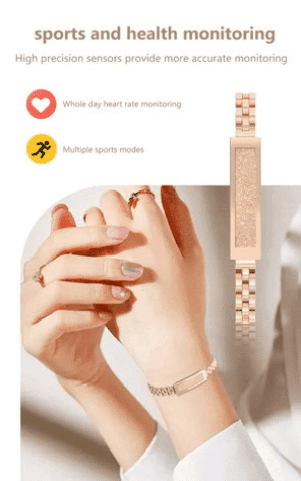TUTT Smart Bracelet Fitness Sleep Tracker Waterproof IP68 Li8 | App Control for Women - www.Shopthatapp.com