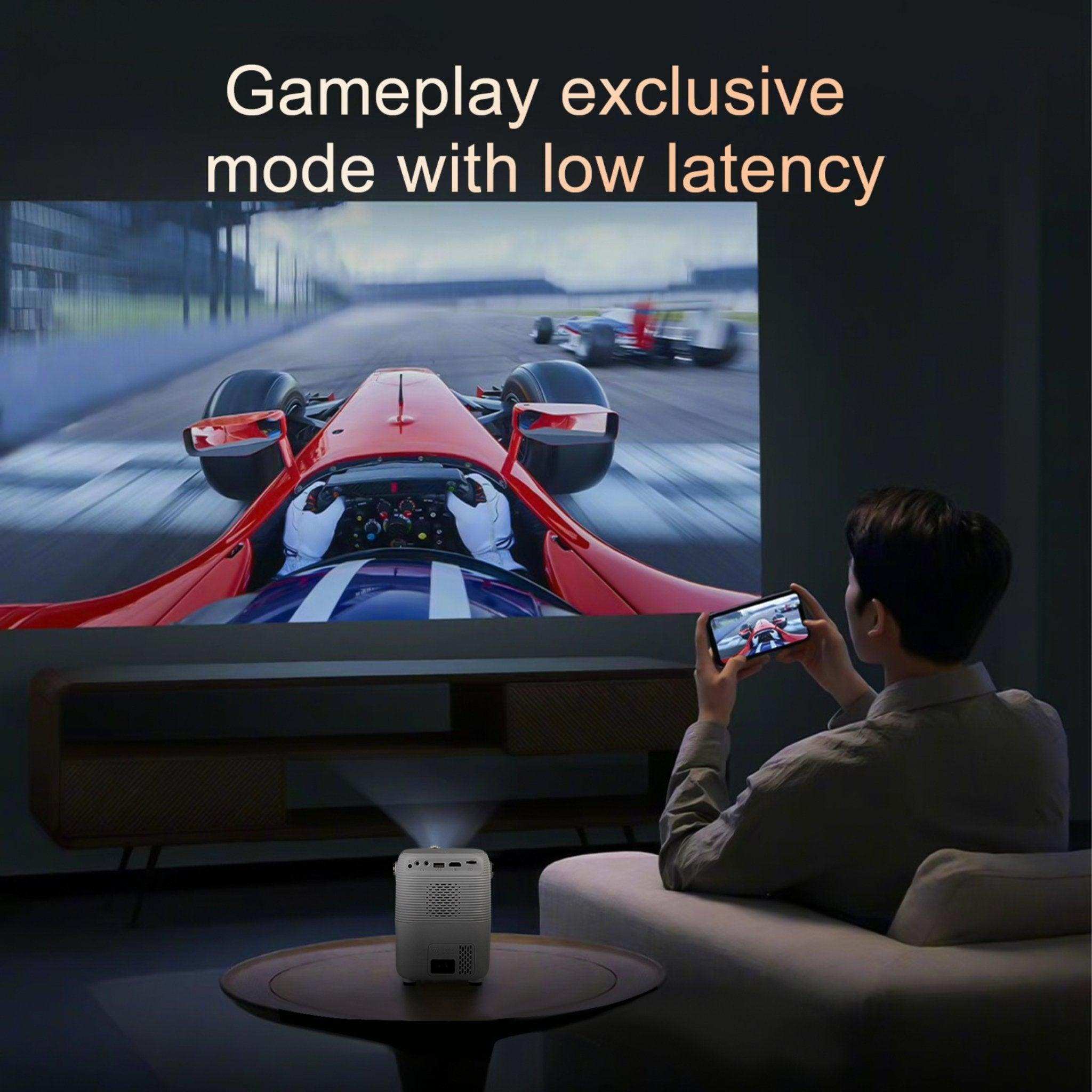 TUTT T12 Pro 4K Gaming Projector Home Theatre Wifi & Bluetooth, 600ANSI Native Auto Focus Home Theater Smart Project Up to 150” Premium Accessories - www.Shopthatapp.com