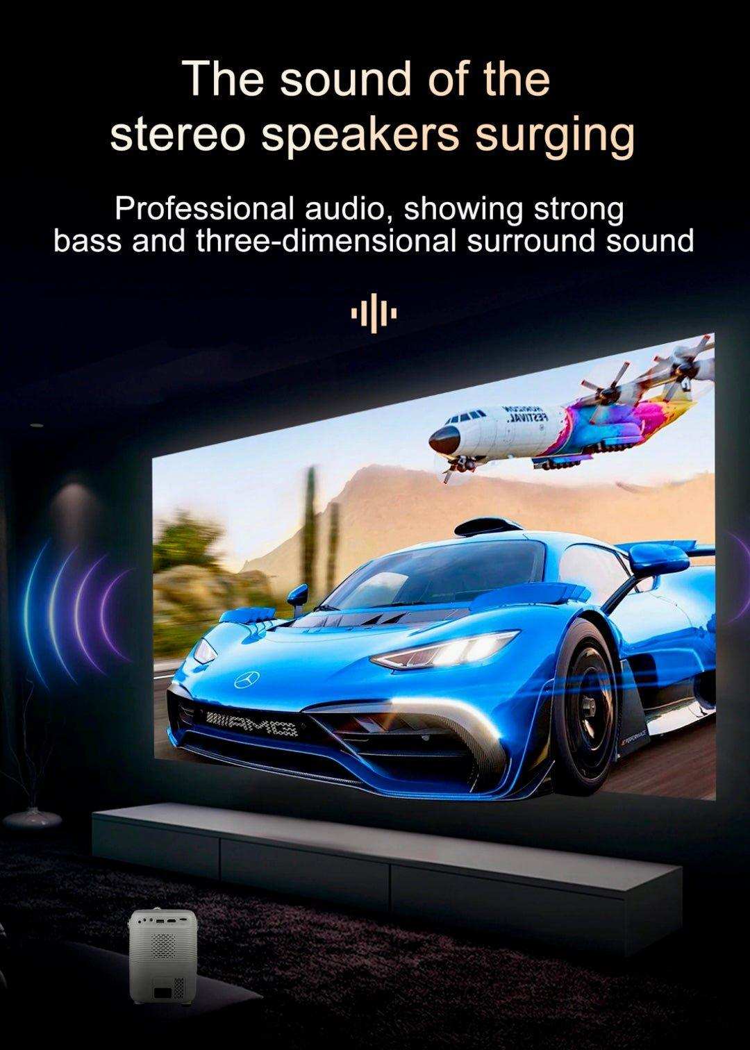 TUTT T12 Pro 4K Gaming Projector Home Theatre Wifi & Bluetooth, 600ANSI Native Auto Focus Home Theater Smart Project Up to 150” Premium Accessories - www.Shopthatapp.com