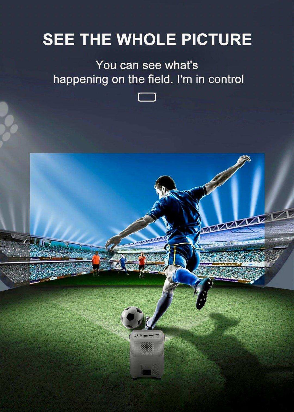 TUTT T12 Pro 4K Gaming Projector Home Theatre Wifi & Bluetooth, 600ANSI Native Auto Focus Home Theater Smart Project Up to 150” Premium Accessories - www.Shopthatapp.com