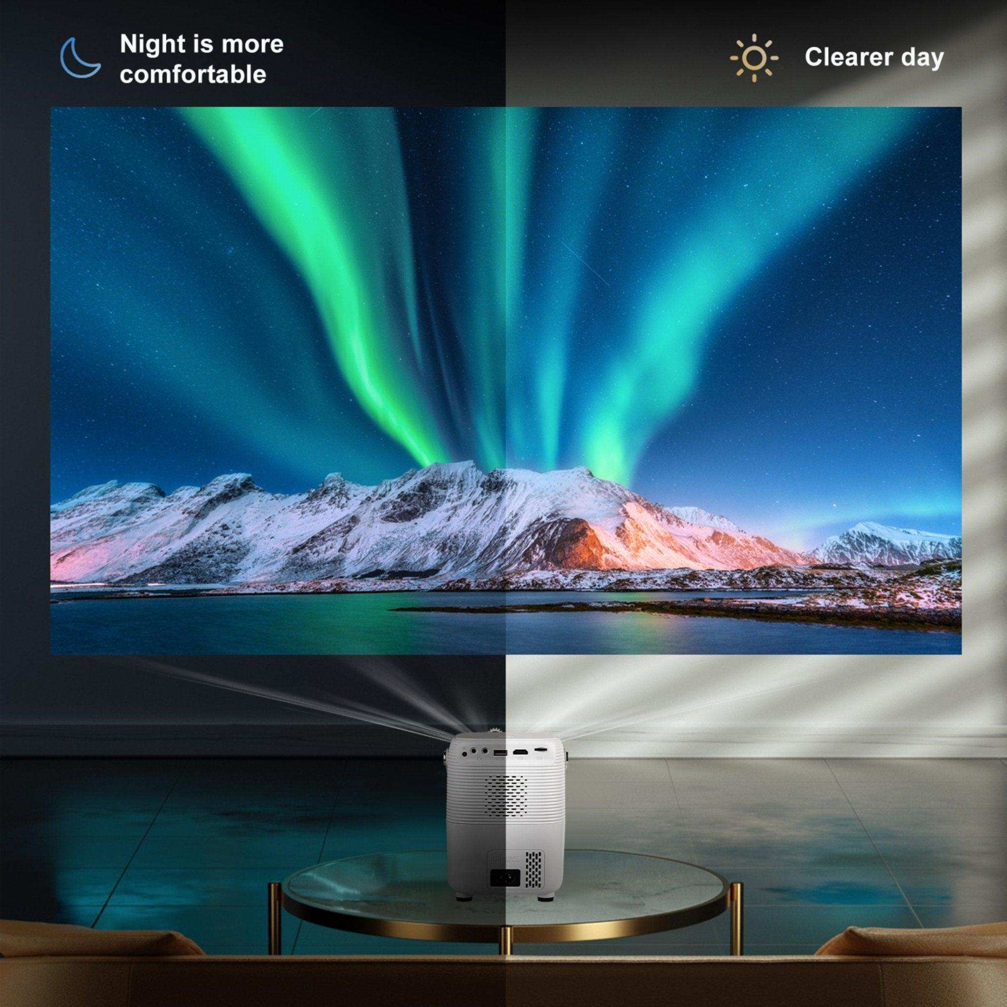 TUTT T12 Pro 4K Gaming Projector Home Theatre Wifi & Bluetooth, 600ANSI Native Auto Focus Home Theater Smart Project Up to 150” Premium Accessories - www.Shopthatapp.com