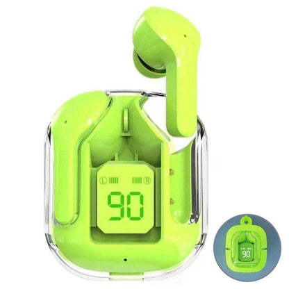 TUTT T6 BT 5.3 Earbuds True Wireless Headset Stereo Headphones In Ear Earphone With Digital Display and Transparent Case. Dual Microphone with Active Noise Cancelling Technology - www.Shopthatapp.com