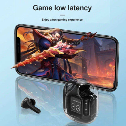 TUTT T6 BT 5.3 Earbuds True Wireless Headset Stereo Headphones In Ear Earphone With Digital Display and Transparent Case. Dual Microphone with Active Noise Cancelling Technology - www.Shopthatapp.com