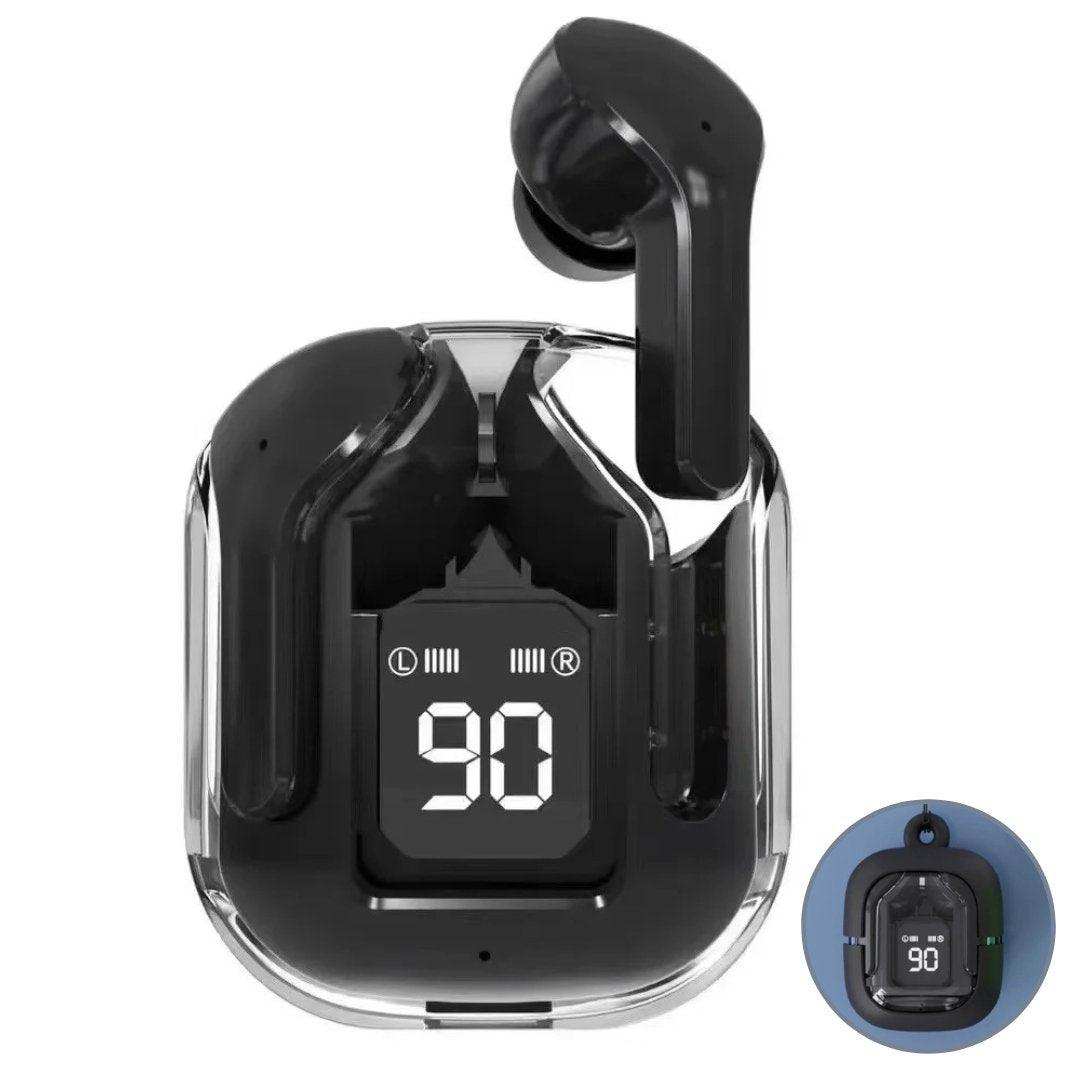 TUTT T6 BT 5.3 Earbuds True Wireless Headset Stereo Headphones In Ear Earphone With Digital Display and Transparent Case. Dual Microphone with Active Noise Cancelling Technology - www.Shopthatapp.com