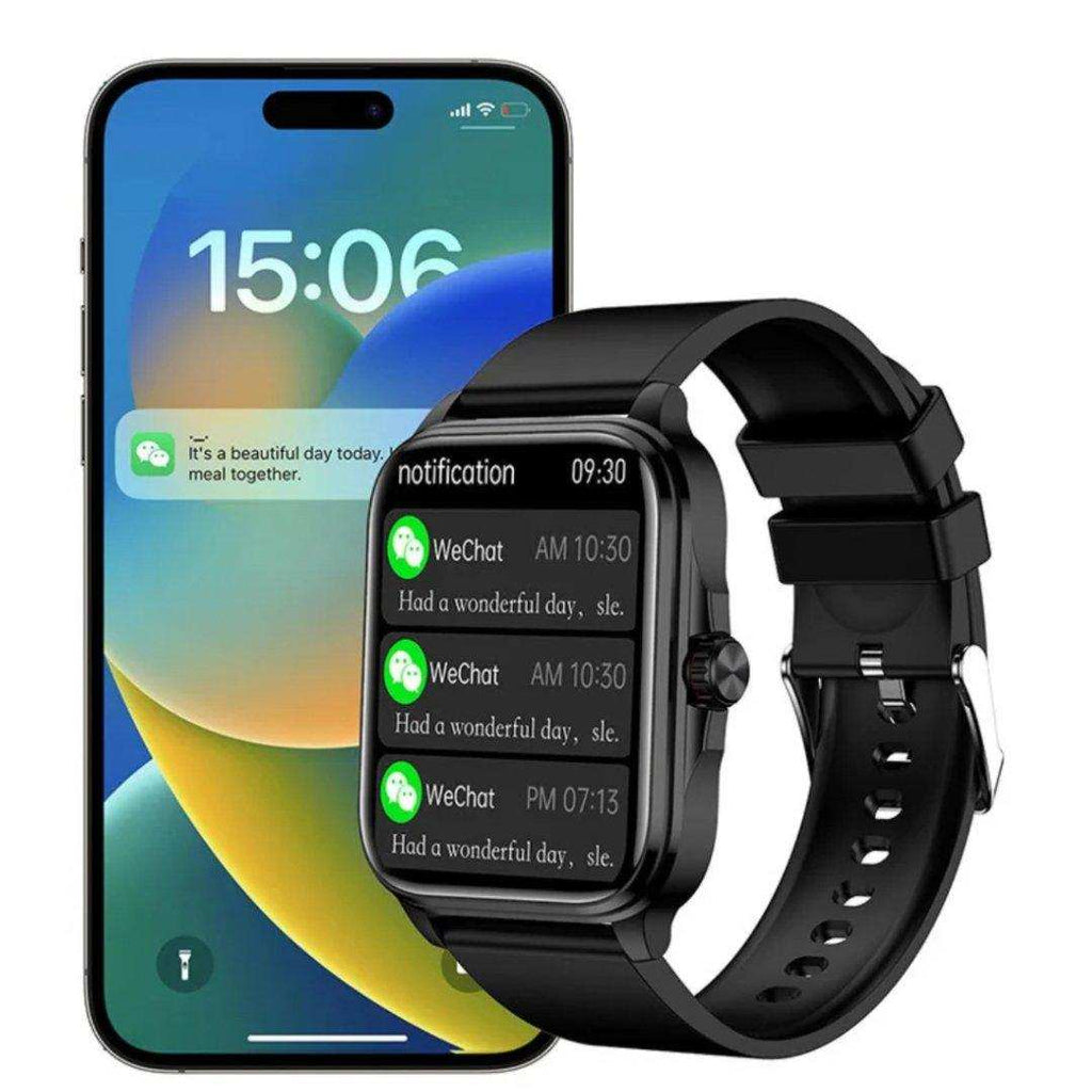 TUTT Classic Smartwatch 1.91” HD Dial | Pedometer Health and Fitness Tracking | Smart Watch For Women and Men | 2 Straps Steel & Rubber T9 - www.Shopthatapp.com