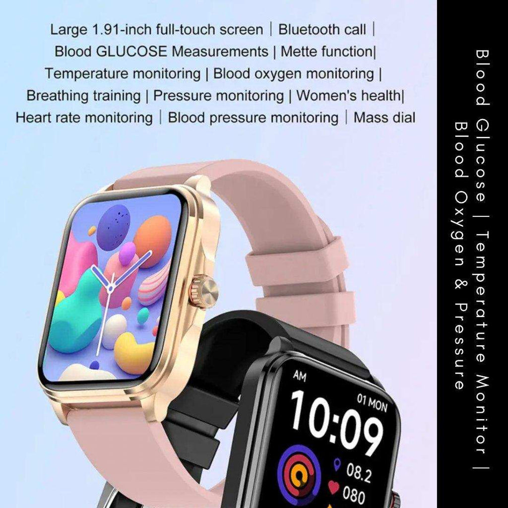 TUTT Classic Smartwatch 1.91” HD Dial | Pedometer Health and Fitness Tracking | Smart Watch For Women and Men | 2 Straps Steel & Rubber T9 - www.Shopthatapp.com