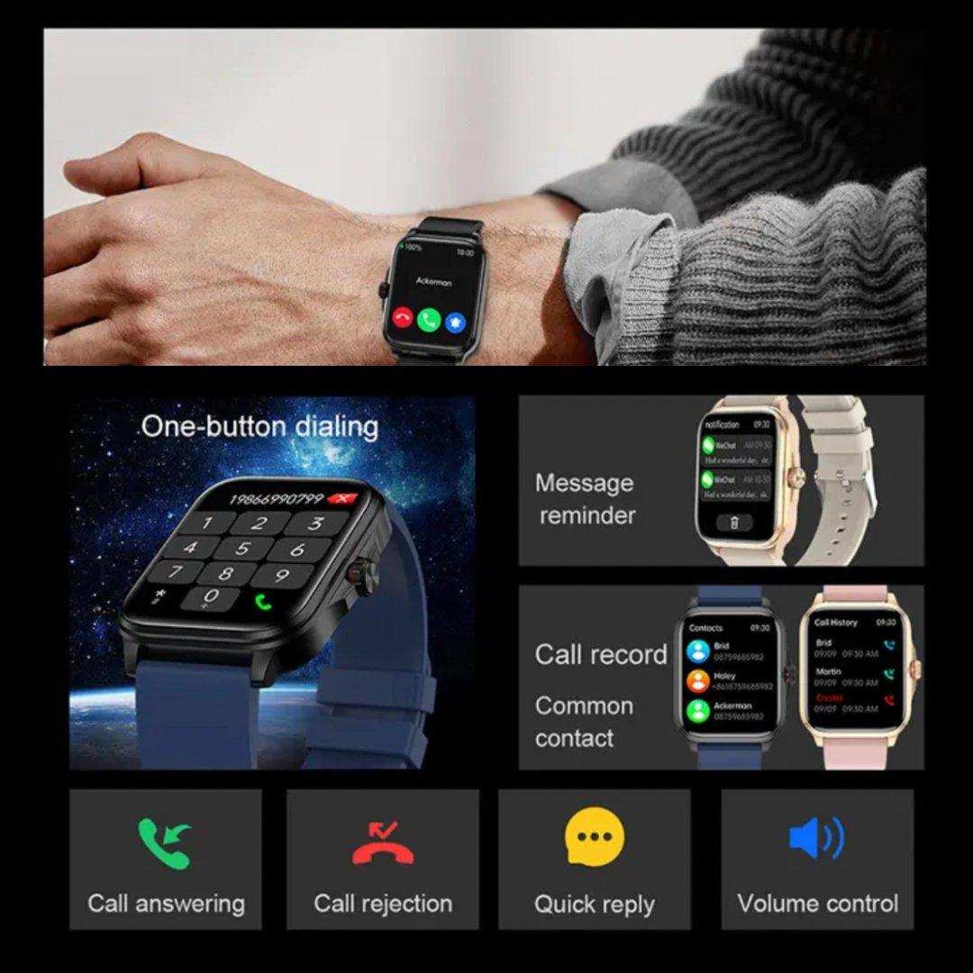 TUTT Classic Smartwatch 1.91” HD Dial | Pedometer Health and Fitness Tracking | Smart Watch For Women and Men | 2 Straps Steel & Rubber T9 - www.Shopthatapp.com