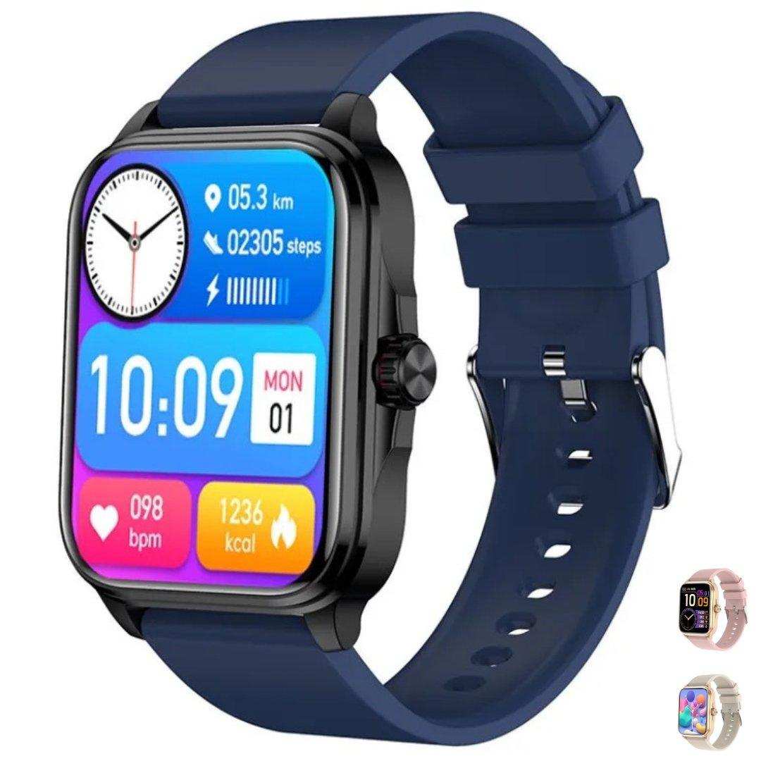 TUTT Classic Smartwatch 1.91” HD Dial | Pedometer Health and Fitness Tracking | Smart Watch For Women and Men | 2 Straps Steel & Rubber T9 - www.Shopthatapp.com