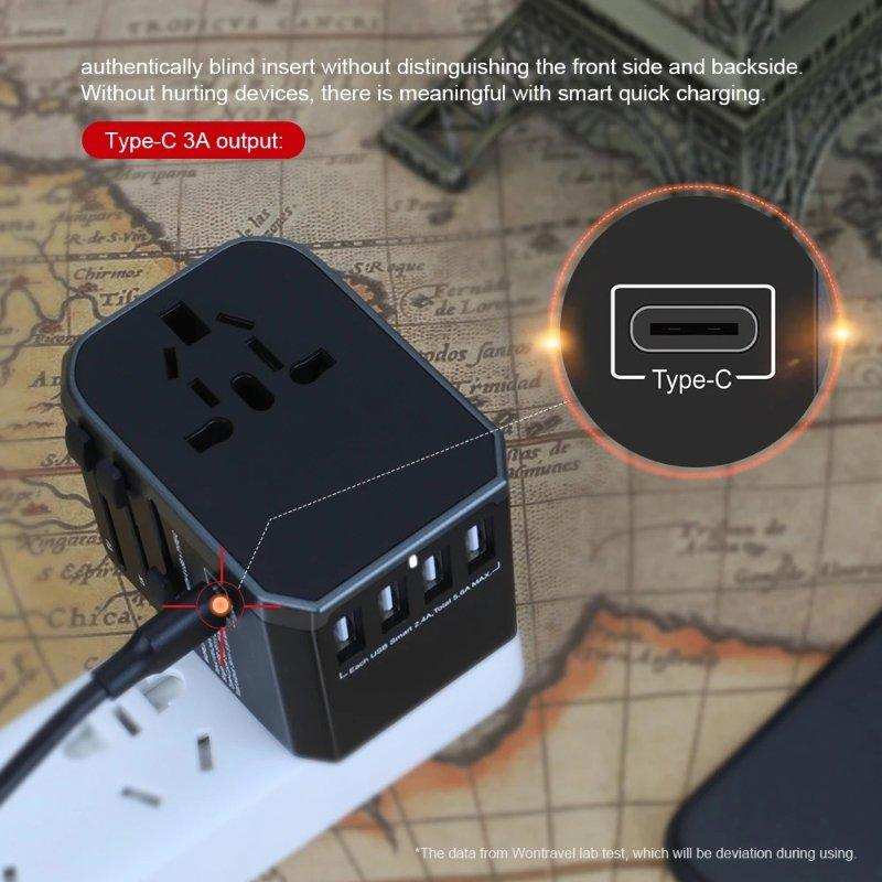 TUTT Travel & Charging Kit | 10000mah Power Bank | Universal Travel Adapter 3 Global Plugs | Wireless Charging | 65 & 30W Charger 3 in 1 Cable | Waterproof Hard Shell Bag EU,UK,AUS