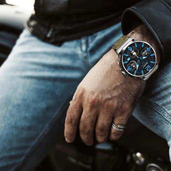 TUTT Military Smartwatch For Men | Metal Case  HD 1.85'' Large Round Screen | 710mah Battery Health & Fitness Smart Watch (3) Straps  V69 - www.Shopthatapp.com