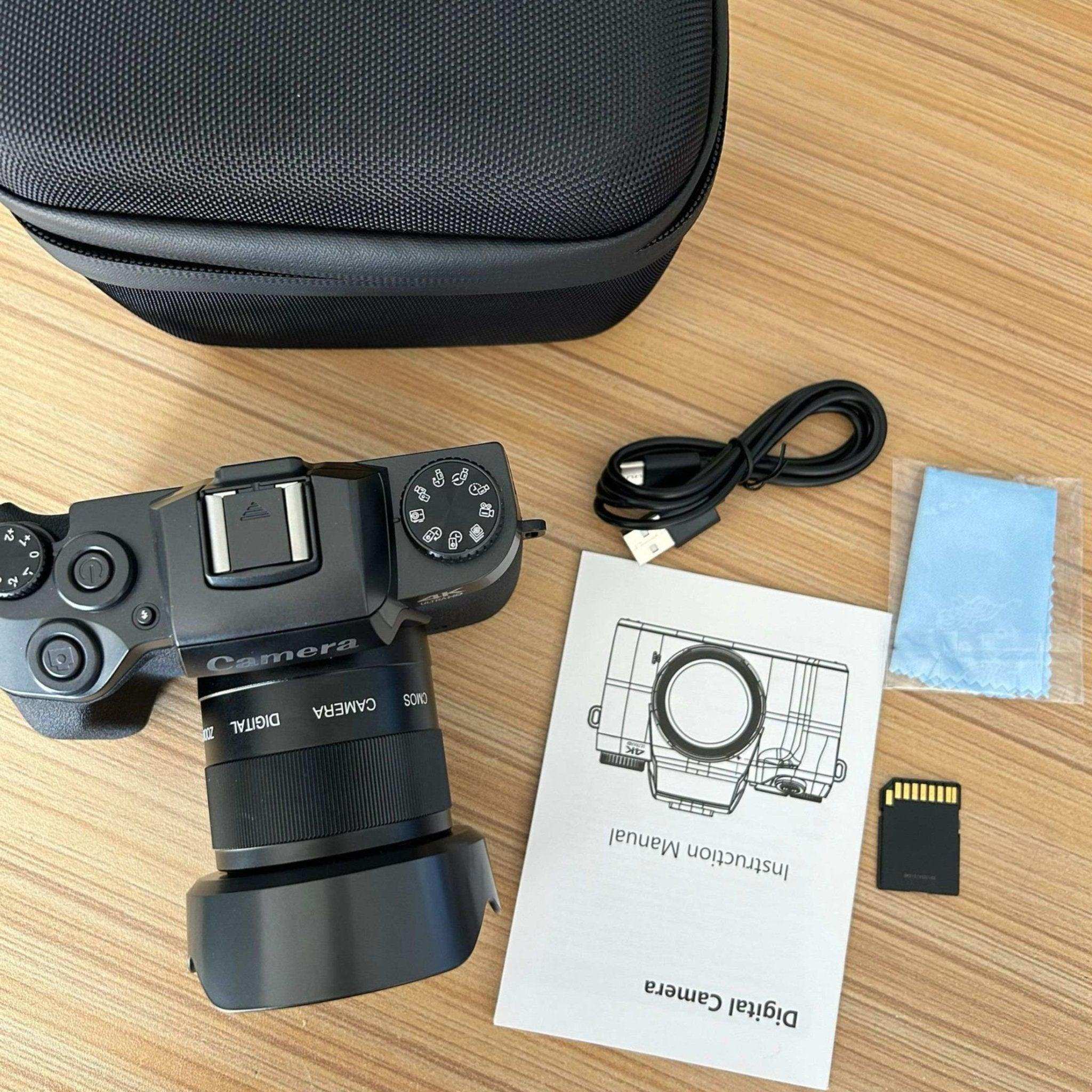 TUTT 64MP Digital Camera and Camcorder 4K/60fps Mirrorless | Dual Camera for Selfie Vlogging W5 | Premium Combo + 128GB SanDisk - www.Shopthatapp.com