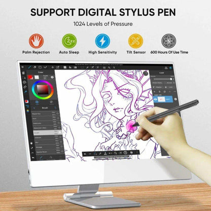 TUTT 16” Portable Touchscreen Monitor FHD IPS | Stand & Case | Built-in Speaker | Aluminum Frame