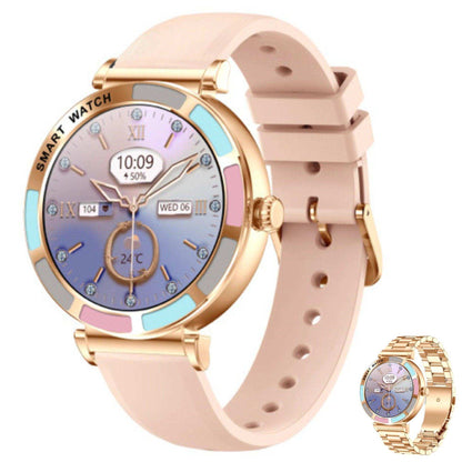 TUTT Women’s Smart Watch | Slim & Stylish Design 1.27” HD Dial | Waterproof | AI Voice Assistant | Women’s Health & Sports Tracker Smartwatch | W1 2 Strap - www.Shopthatapp.com
