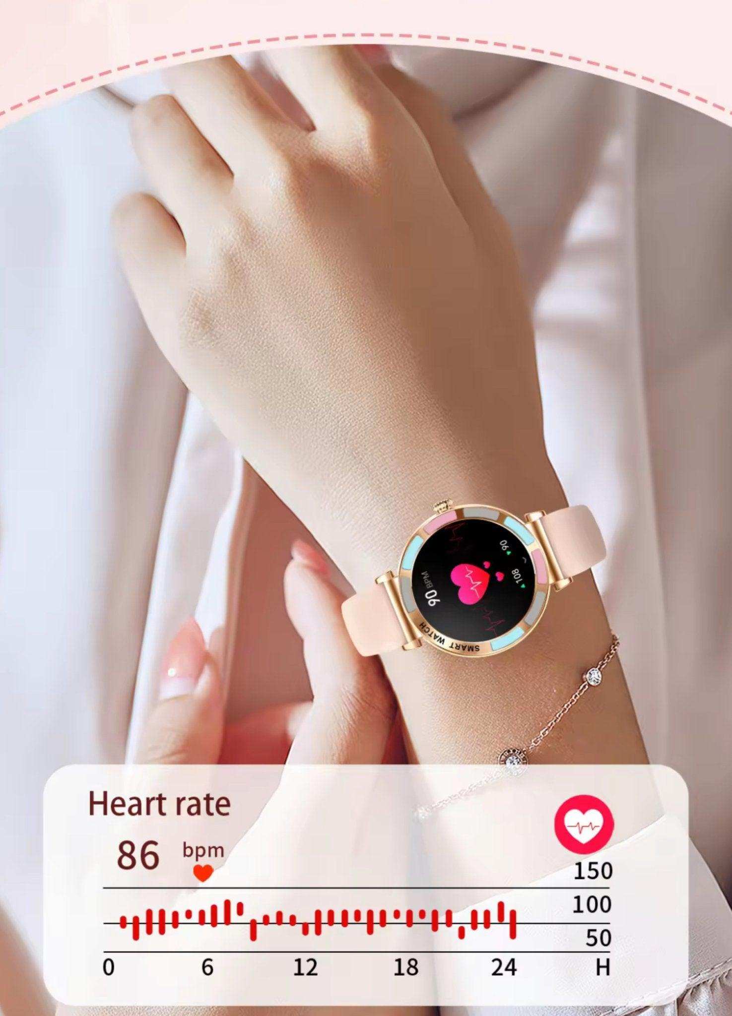 TUTT Women’s Smart Watch | Slim & Stylish Design 1.27” HD Dial | Waterproof | AI Voice Assistant | Women’s Health & Sports Tracker Smartwatch | W1 2 Strap - www.Shopthatapp.com