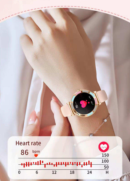 TUTT Women’s Smart Watch | Slim & Stylish Design 1.27” HD Dial | Waterproof | AI Voice Assistant | Women’s Health & Sports Tracker Smartwatch | W1 2 Strap - www.Shopthatapp.com