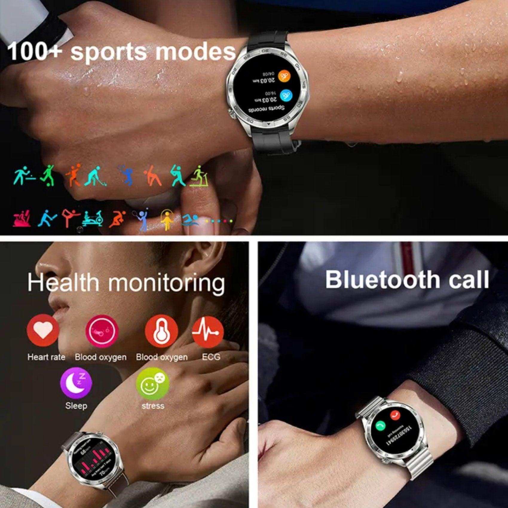 TUTT X105 Metal Case Men Smart Watch | 1.55'' Large HD Screen IP67 Tactical SmartWatch with BT Call Pedometer Sport Modes - www.Shopthatapp.com