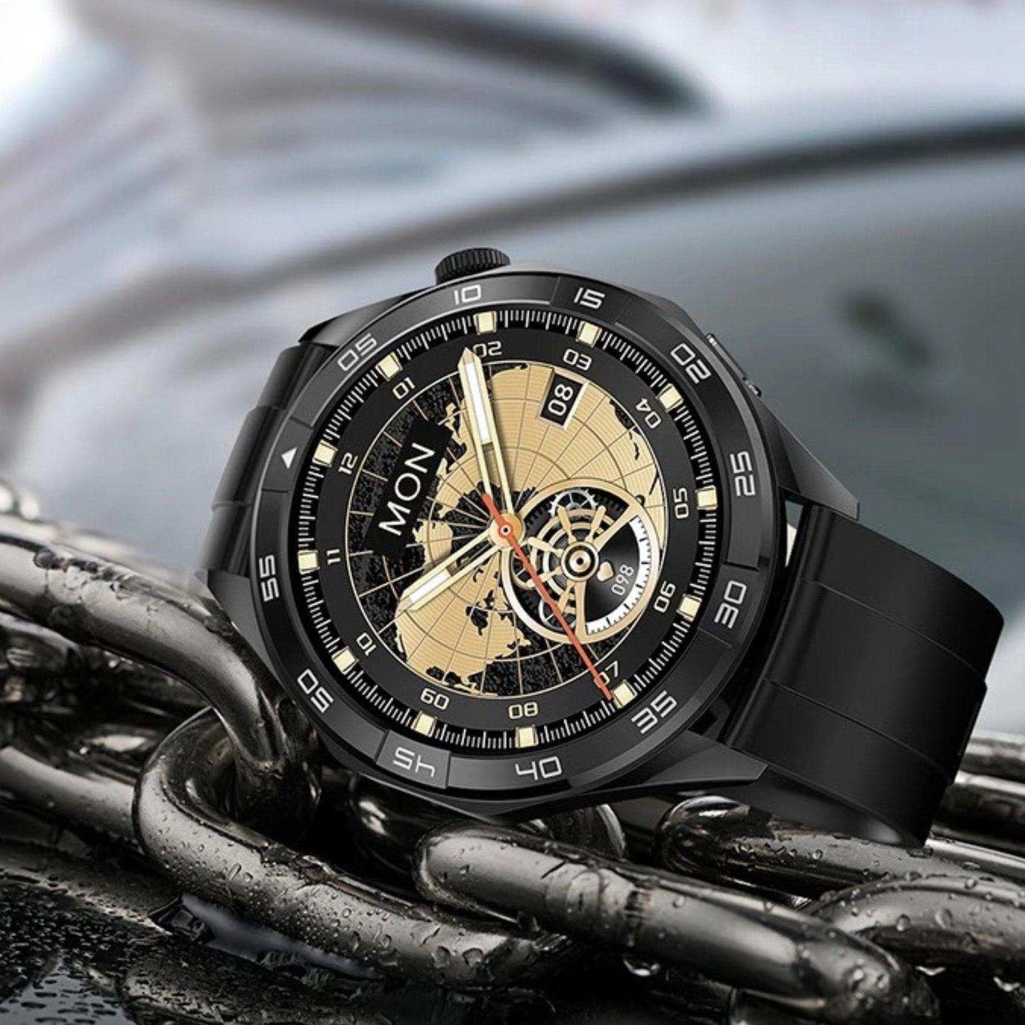 TUTT X105 Metal Case Men Smart Watch | 1.55'' Large HD Screen IP67 Tactical SmartWatch with BT Call Pedometer Sport Modes - www.Shopthatapp.com