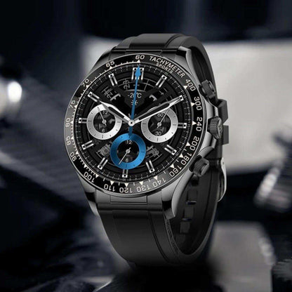 TUTT Classic Smartwatch for Men Metal Case | 1.55'' Large HD Screen IP67 Tactical Smart Watch with BT Call Pedometer  Straps (Leather Metal) X108 - www.Shopthatapp.com