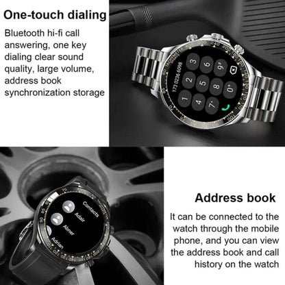 TUTT Classic Smartwatch for Men Metal Case | 1.55'' Large HD Screen IP67 Tactical Smart Watch with BT Call Pedometer  Straps (Leather Metal) X108 - www.Shopthatapp.com