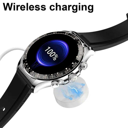 TUTT Classic Smartwatch for Men Metal Case | 1.55'' Large HD Screen IP67 Tactical Smart Watch with BT Call Pedometer  Straps (Leather Metal) X108 - www.Shopthatapp.com