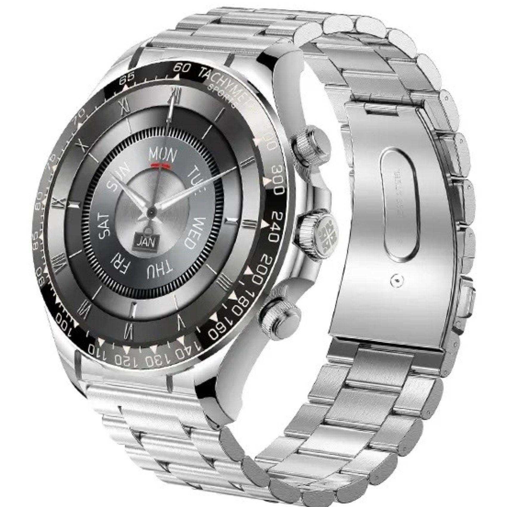 TUTT Classic Smartwatch for Men Metal Case | 1.55'' Large HD Screen IP67 Tactical Smart Watch with BT Call Pedometer  Straps (Leather Metal) X108 - www.Shopthatapp.com