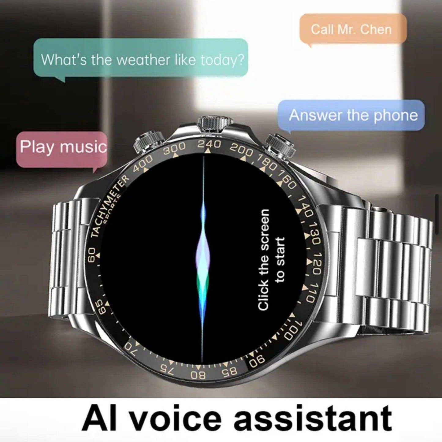 TUTT Classic Smartwatch for Men Metal Case | 1.55'' Large HD Screen IP67 Tactical Smart Watch with BT Call Pedometer  Straps (Leather Metal) X108 - www.Shopthatapp.com