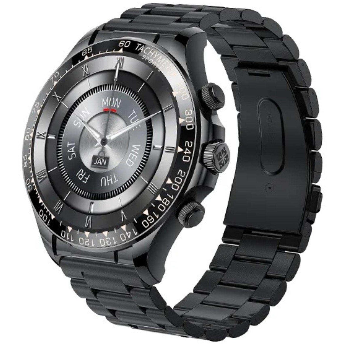 TUTT Classic Smartwatch for Men Metal Case | 1.55'' Large HD Screen IP67 Tactical Smart Watch with BT Call Pedometer  Straps (Leather Metal) X108 - www.Shopthatapp.com