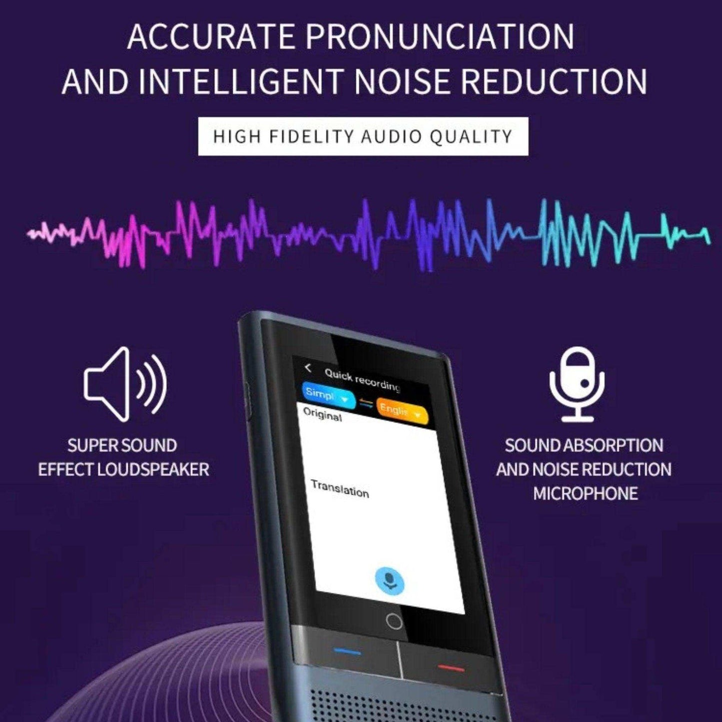 TUTT Z6 4G AI Language Voice and Image Translator Two Way | Simultaneous Interpretation | 1G 16G ROM AI Assistance | 138 Online 19 Offline | Micro SIM Card - www.Shopthatapp.com