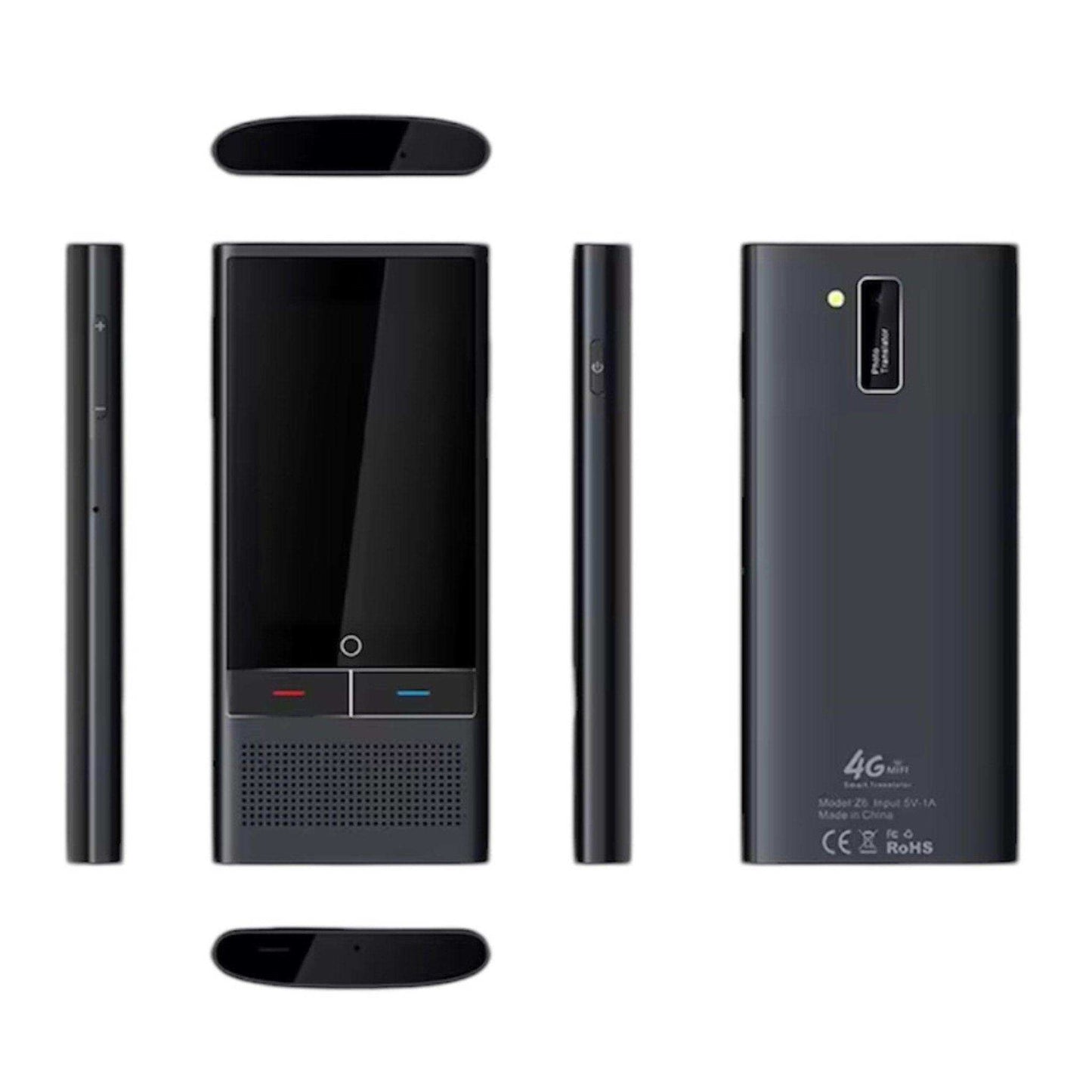 TUTT Z6 4G AI Language Voice and Image Translator Two Way | Simultaneous Interpretation | 1G 16G ROM AI Assistance | 138 Online 19 Offline | Micro SIM Card - www.Shopthatapp.com